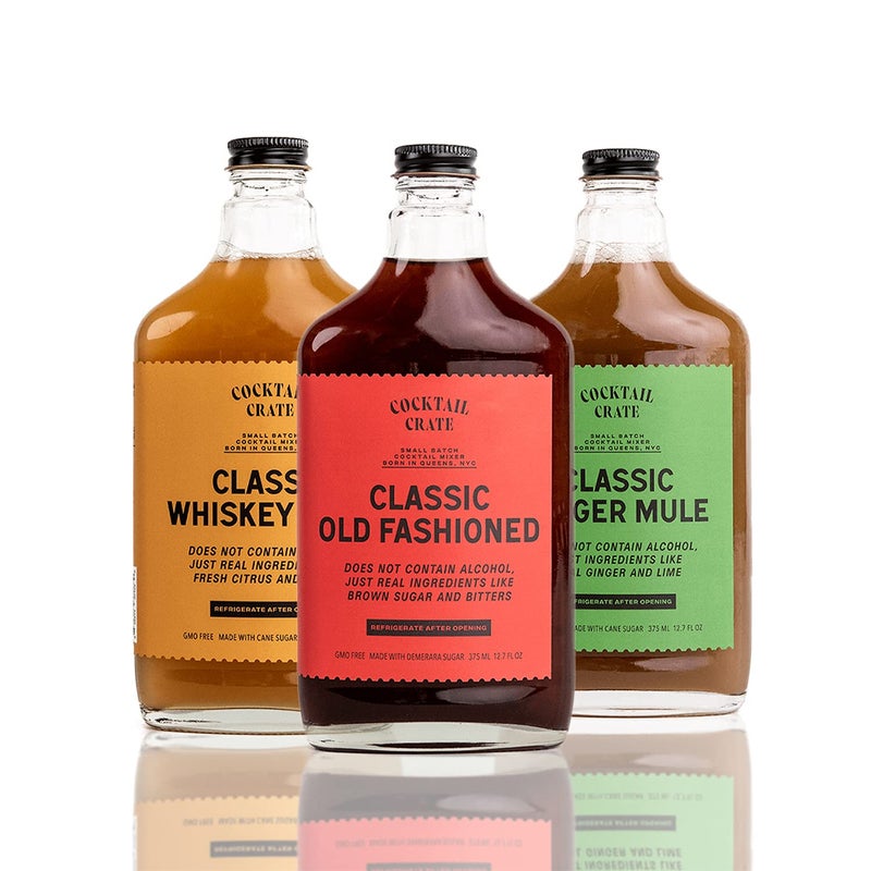 Cocktail Crate Premium Drink Mixer Variety Pack | Award Winning Craft Cocktail Mixers for True Connoisseurs | Premium Cocktail Syrup Creations with Aromatic Bitters, Demerara Sugar | 12oz - 3 pack - Image 1
